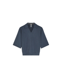 Summum Top Pinstripe scuba 495 Midnight blue