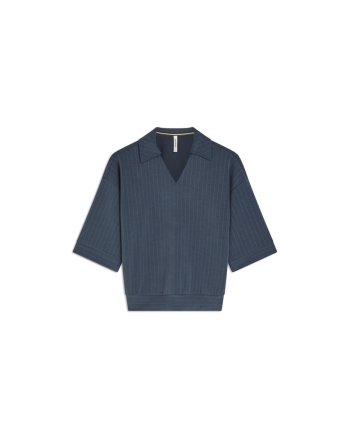 Summum Top Pinstripe scuba 495 Midnight blue