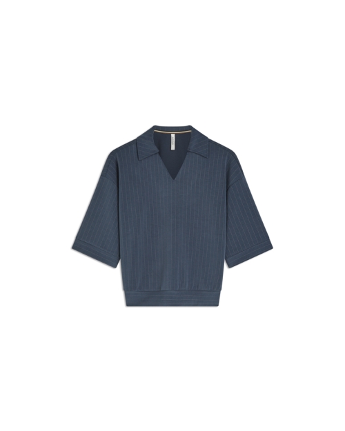 Summum Top Pinstripe scuba 495 Midnight blue