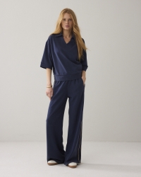 Summum Top Pinstripe scuba 495 Midnight blue