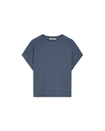 Summum Top Two tone lurex stripe 495 Midnight blue