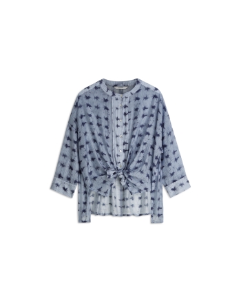 Summum Blouse Tie dye stripe 423 Soft blue