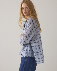 Summum Blouse Tie dye stripe 423 Soft blue
