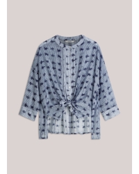 Summum Blouse Tie dye stripe 423 Soft blue