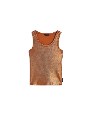 Summum Rib tanktop Cotton rib 241 Burnt apricot