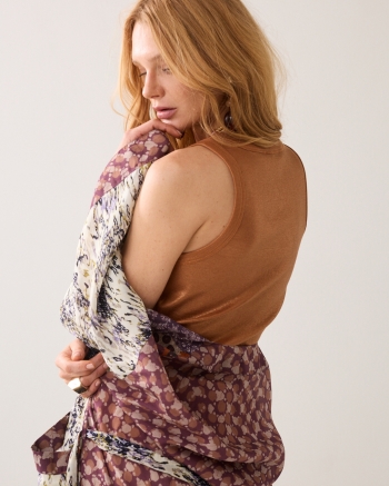 Summum Rib tanktop Cotton rib 241 Burnt apricot