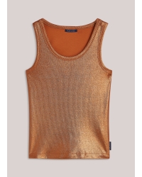 Summum Rib tanktop Cotton rib 241 Burnt apricot