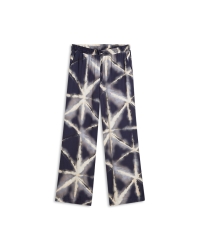 Summum Trousers Tie dye viscose 413 Blue Noir