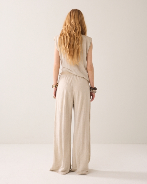 Summum Trouser Linen look 702 Pebble beige