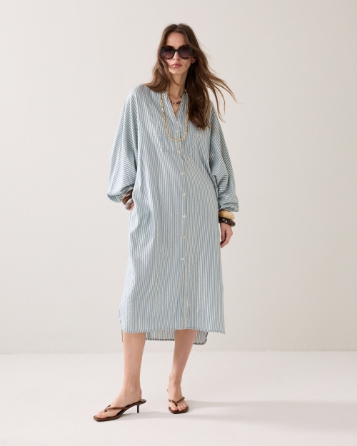 Summum Dress Stripe 431 Glacier blue