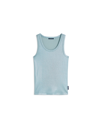 Summum Rib tanktop Cotton rib 431 Glacier blue