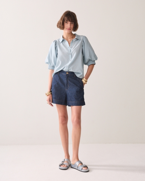 Summum Blouse Viscose cotton 431 Glacier blue