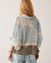 Summum Blouse Palmtree print 431 Glacier blue