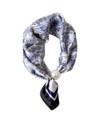 Tim&Simonsen Scarf magnetic pearl Blue-White