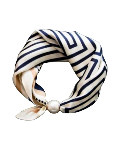 Tim&Simonsen Scarf magnetic pearl White-Blue-Dot