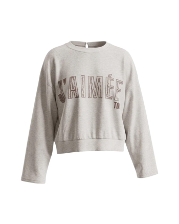 Aímée the Label sand melee, brown em sand melee, brown embroidery