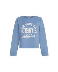 Penn&Ink Sweater print 471/018 moonlight-wash