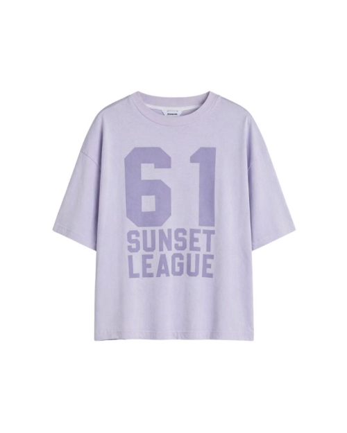 Penn&Ink T-shirt print 258 sweet lavender