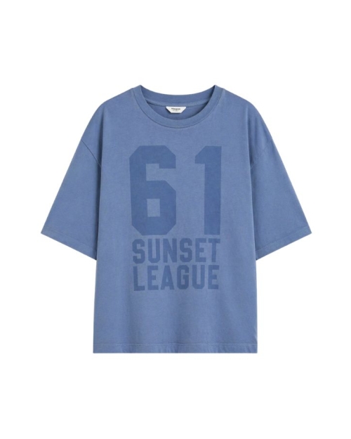 Penn&Ink T-shirt print 471 moonlight