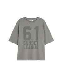 Penn&Ink T-shirt print 86 stone
