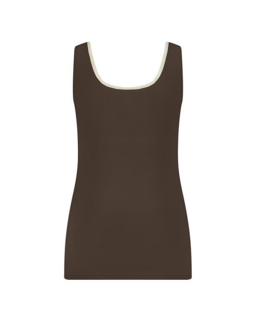 NUKUS Juba Singlet 261 292 Dark Chocolat/Gold