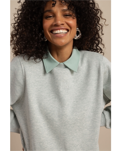 Studio Anneloes Pleuni studio sweater 7700 light sage green