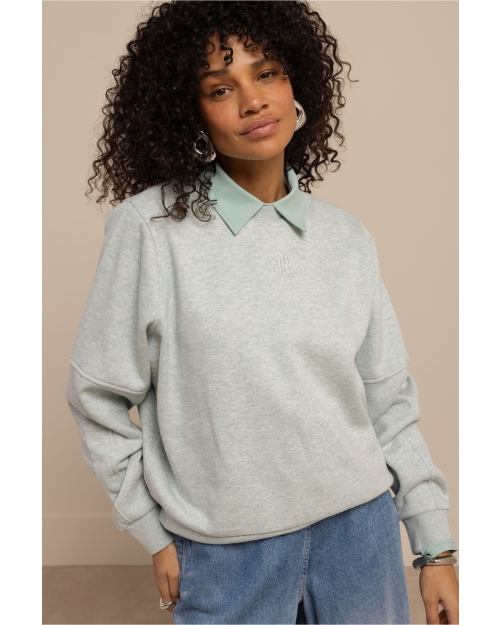 Studio Anneloes Pleuni studio sweater 7700 light sage green