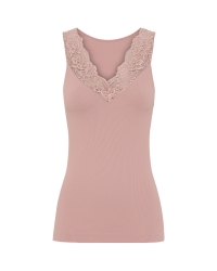 Tim&Simonsen Rib V-lace top  Rosa antico