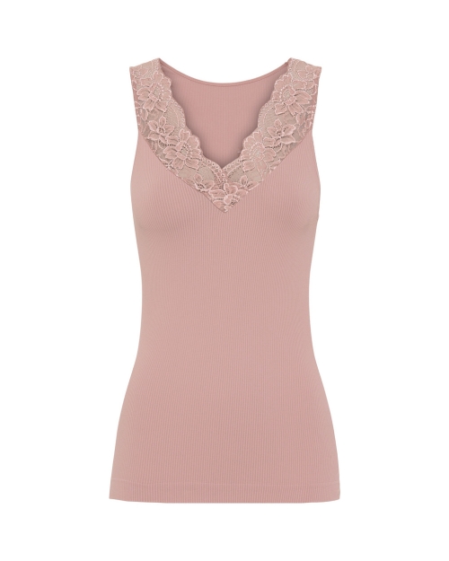 Tim&Simonsen Rib V-lace top  Rosa antico