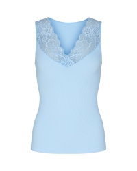 Tim&Simonsen Rib V-lace top  Azzurro