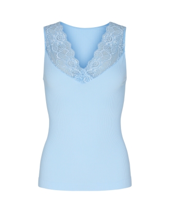 Tim&Simonsen Rib V-lace top  Azzurro