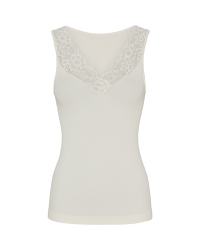 Tim&Simonsen Rib V-lace top  Ivory