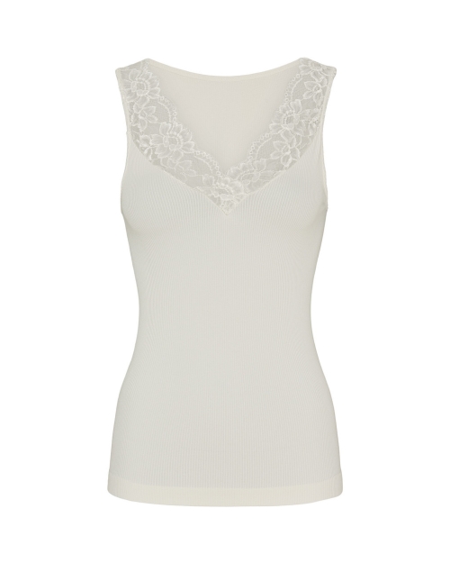 Tim&Simonsen Rib V-lace top  Ivory