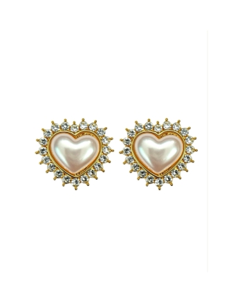Tim&Simonsen Button Cover Heart White Gold
