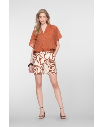 Geisha Short bi-color 760 ecru/tabacco