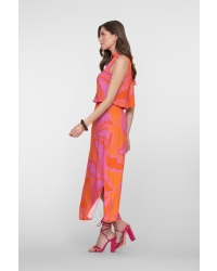 Geisha Dress halter 445 fuchsia/orange