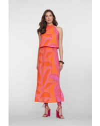 Geisha Dress halter 445 fuchsia/orange