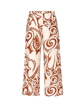 Geisha Pants bi-color 760 ecru/tabacco