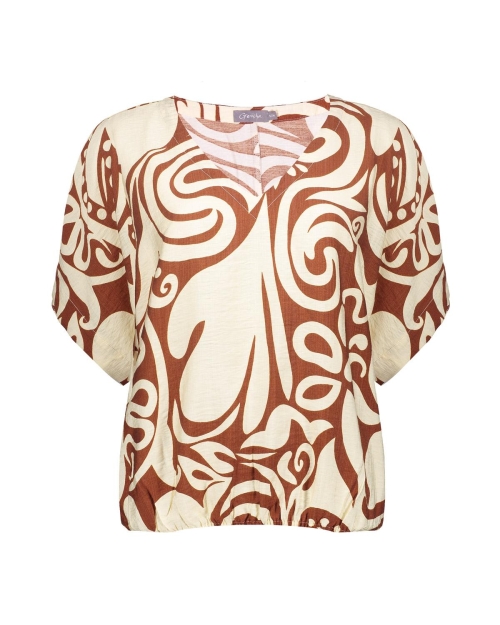 Geisha Top bi-color 760 ecru/tabacco