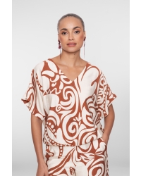 Geisha Top bi-color 760 ecru/tabacco