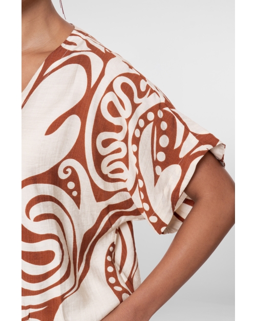 Geisha Top bi-color 760 ecru/tabacco