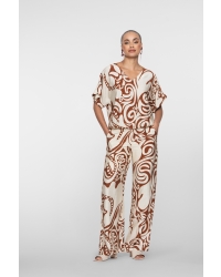 Geisha Top bi-color 760 ecru/tabacco