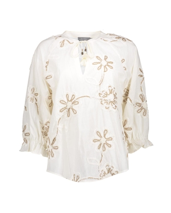 Geisha Top embroidered 718 ecru