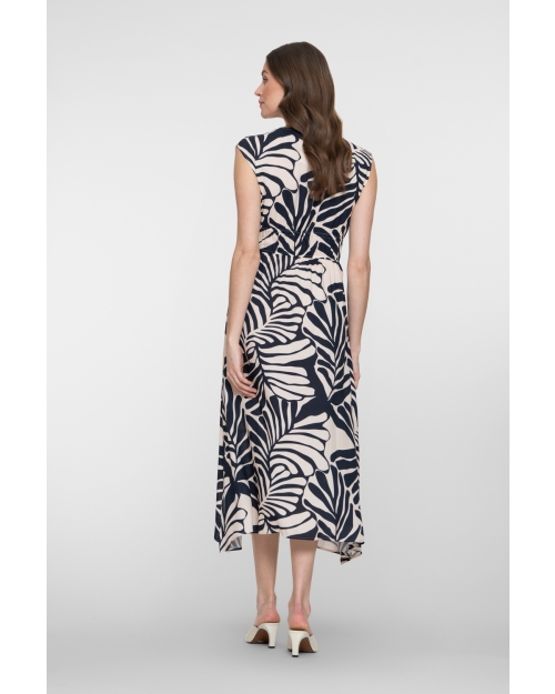 Geisha dress 625 deep blue/off white