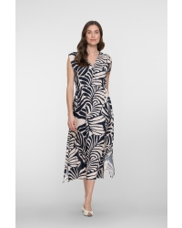 Geisha dress 625 deep blue/off white