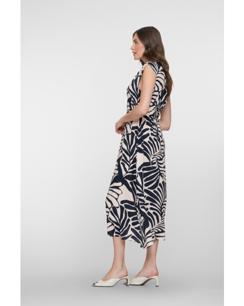 Geisha dress 625 deep blue/off white