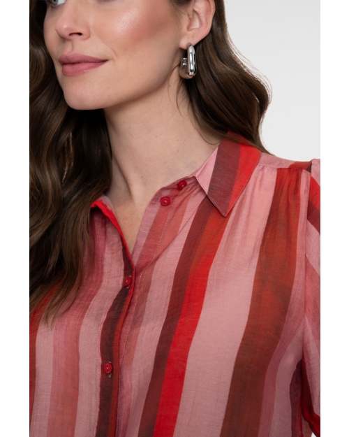 Geisha blouse 451 raspberry/coral red