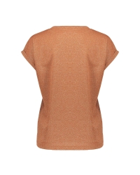 Geisha T-shirt lurex V-neck 202 ginger