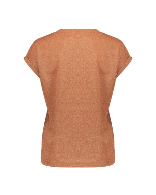 Geisha T-shirt lurex V-neck 202 ginger