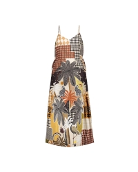Geisha dress 775 brown/sand/black